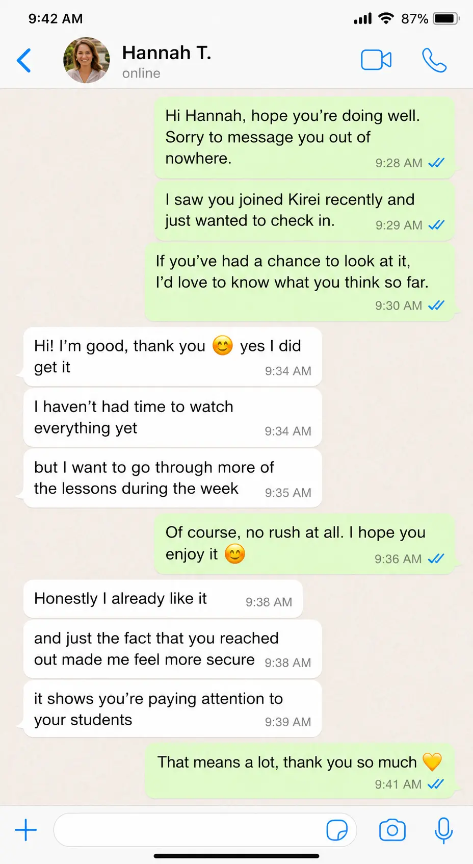 Student feedback