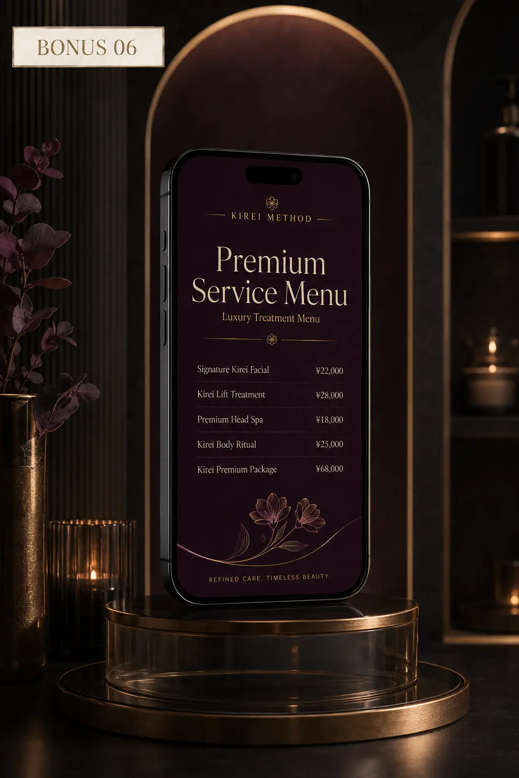 Premium Service Menu