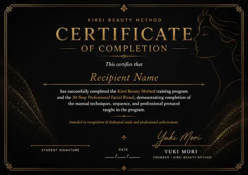 Kirei Method Certificate of Completion
